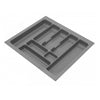 Cutlery Tray for Drawer, Cabinet Width: 600mm, Depth: 490mm - Metallic