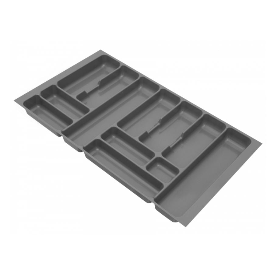 Cutlery Tray for Drawer, Cabinet Width: 800mm, Depth: 430mm - Metallic