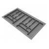 Cutlery Tray for Drawer, Cabinet Width: 900mm, Depth: 490mm - Metallic