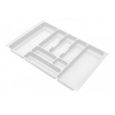 Cutlery Tray for Drawer, Cabinet Widths: 700-800mm, Depth: 430mm, White
