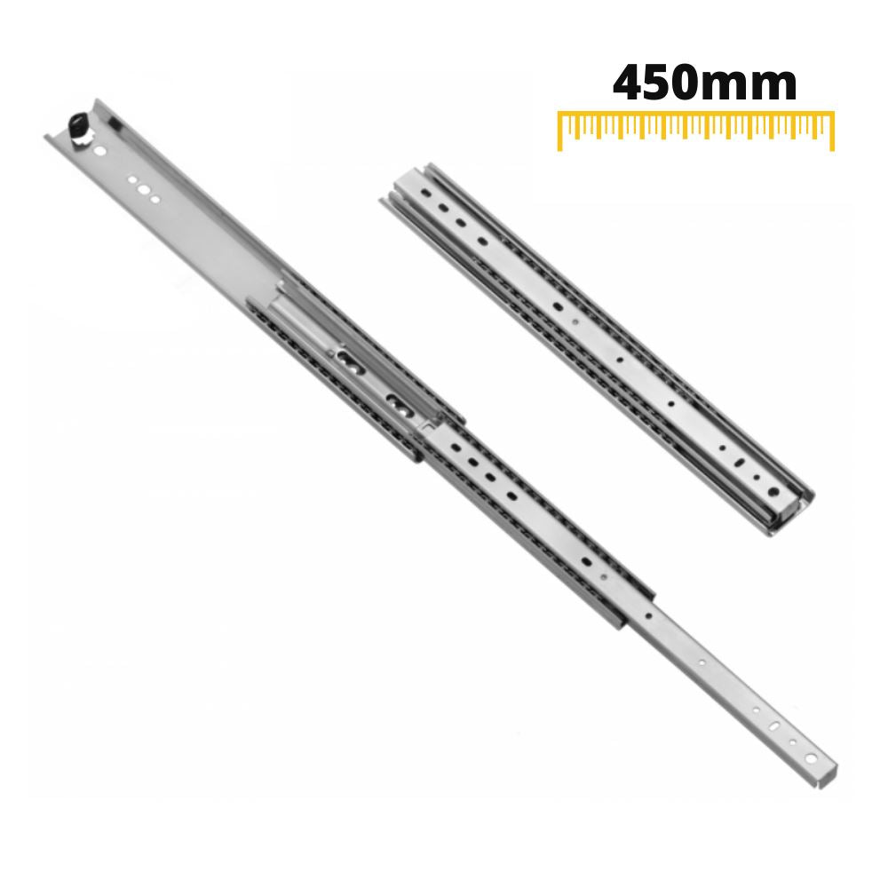 Drawer runners ball bearing 450mm - H53 (right and left side) Furnica 