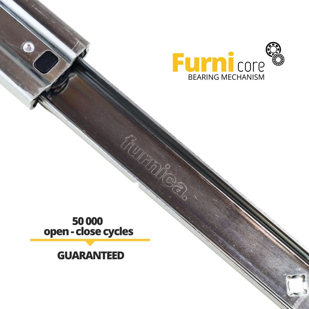 Drawer runners ball bearing 800mm - H53 (right and left side) Furnica 