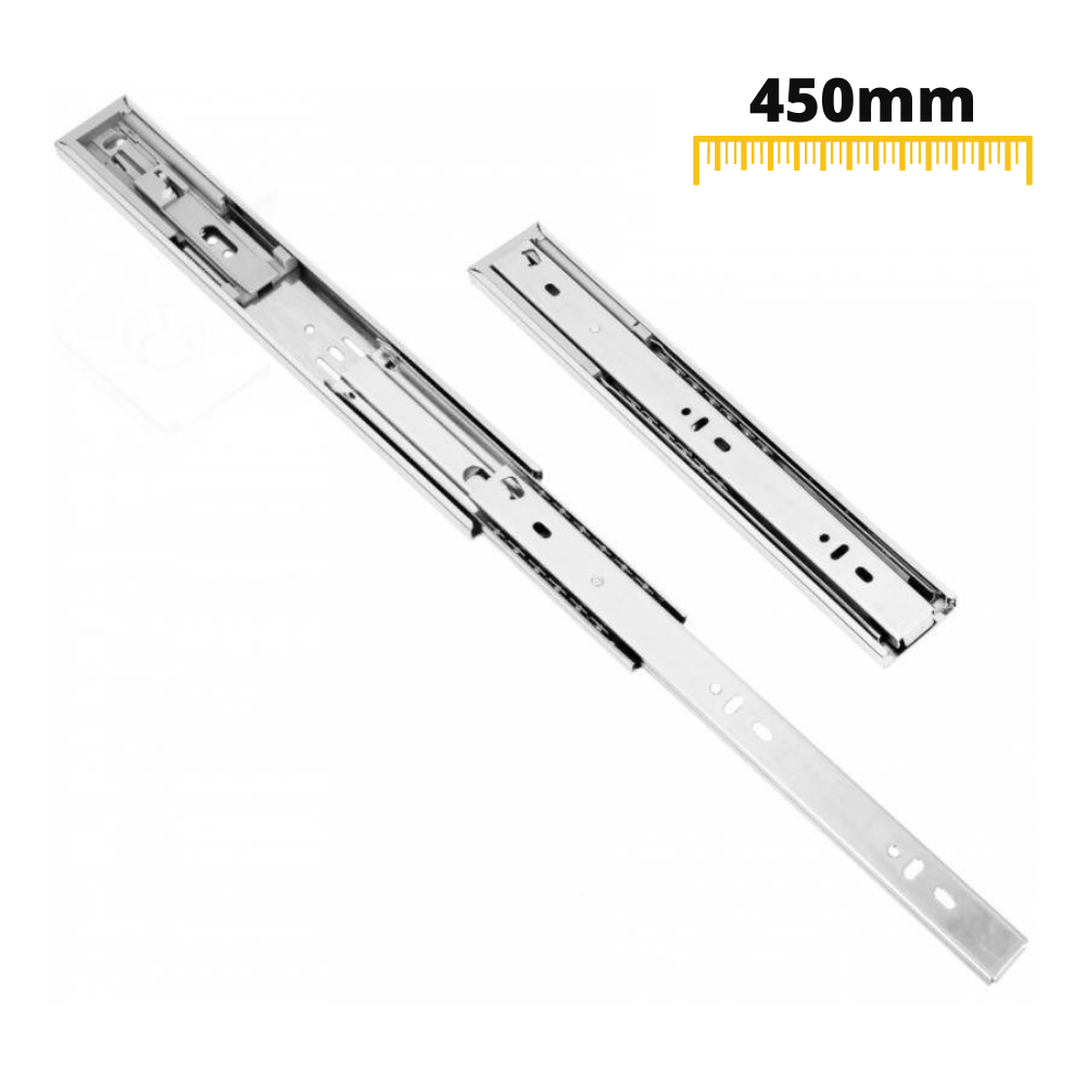Drawer runners soft-close 450mm - H45 (right and left side)