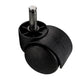 Furniture plastic swivel wheel with mounting pin 10mm - Ø50mm Furniture wheels ATM 