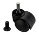 Furniture plastic swivel wheel with mounting pin 8mm and sleeve - Ø40mm Furniture wheels ATM 
