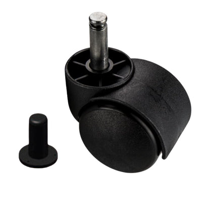 Furniture plastic swivel wheel with mounting pin 8mm and sleeve - Ø50mm Furniture wheels ATM 