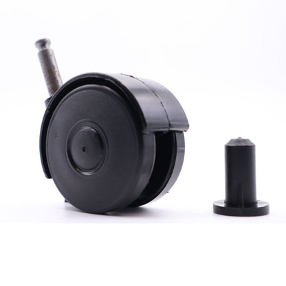 Furniture plastic swivel wheel with mounting pin 8mm and sleeve - Ø55mm Furniture wheels ATM 