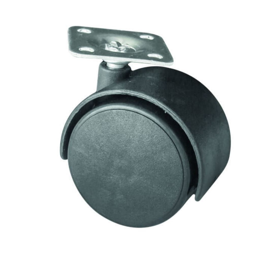 Furniture plastic swivel wheel with mounting plate Ø40mm Furniture wheels ATM 