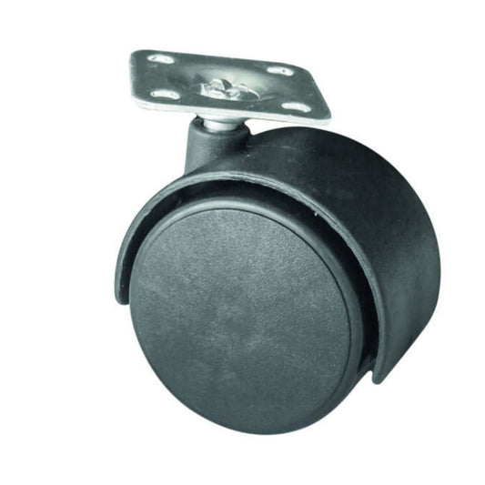 Furniture plastic swivel wheel with mounting plate Ø40mm Furniture wheels ATM 