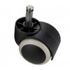 Furniture rubber swivel wheel with mounting pin 10mm - Ø50mm