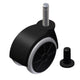 Furniture rubber swivel wheel with mounting pin 8mm and sleeve - Ø50mm Furniture wheels ATM 
