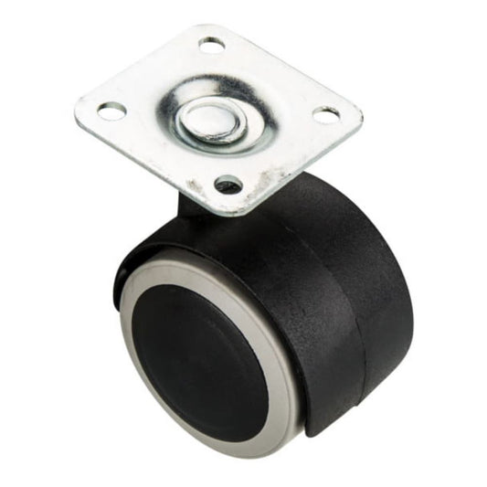 Furniture rubber swivel wheel with mounting plate Ø50mm Furniture wheels ATM 
