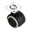 Furniture rubber swivel wheel with mounting plate  Ø50mm
