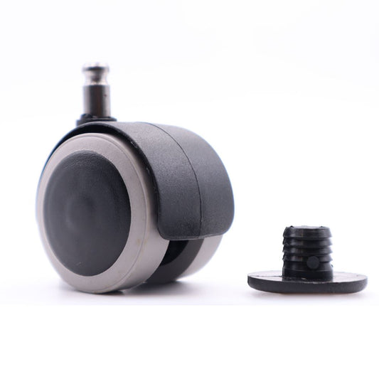 Furniture rubber swivel wheel with short mounting pin 8mm and sleeve Ø40mm Furniture wheels ATM 