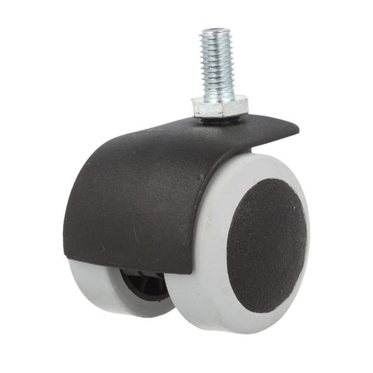 Furniture rubber swivel wheel with thread 10mm - Ø50mm Furniture wheels ATM 