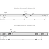 Drawer runners ball bearing 550mm - H35 (right and left side)