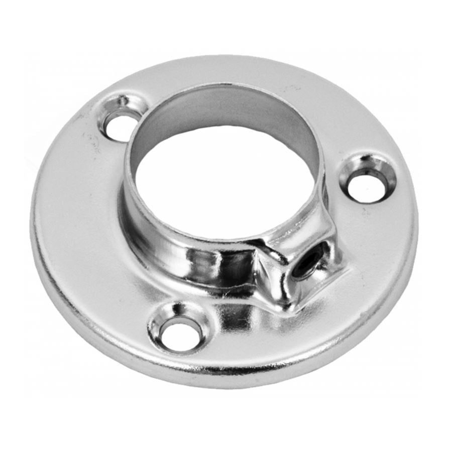 Low Flange for 25mm Pipe, Chrome