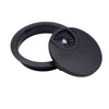 Metal Cable Grommet with rubber hole - Black Matt Ø60mm