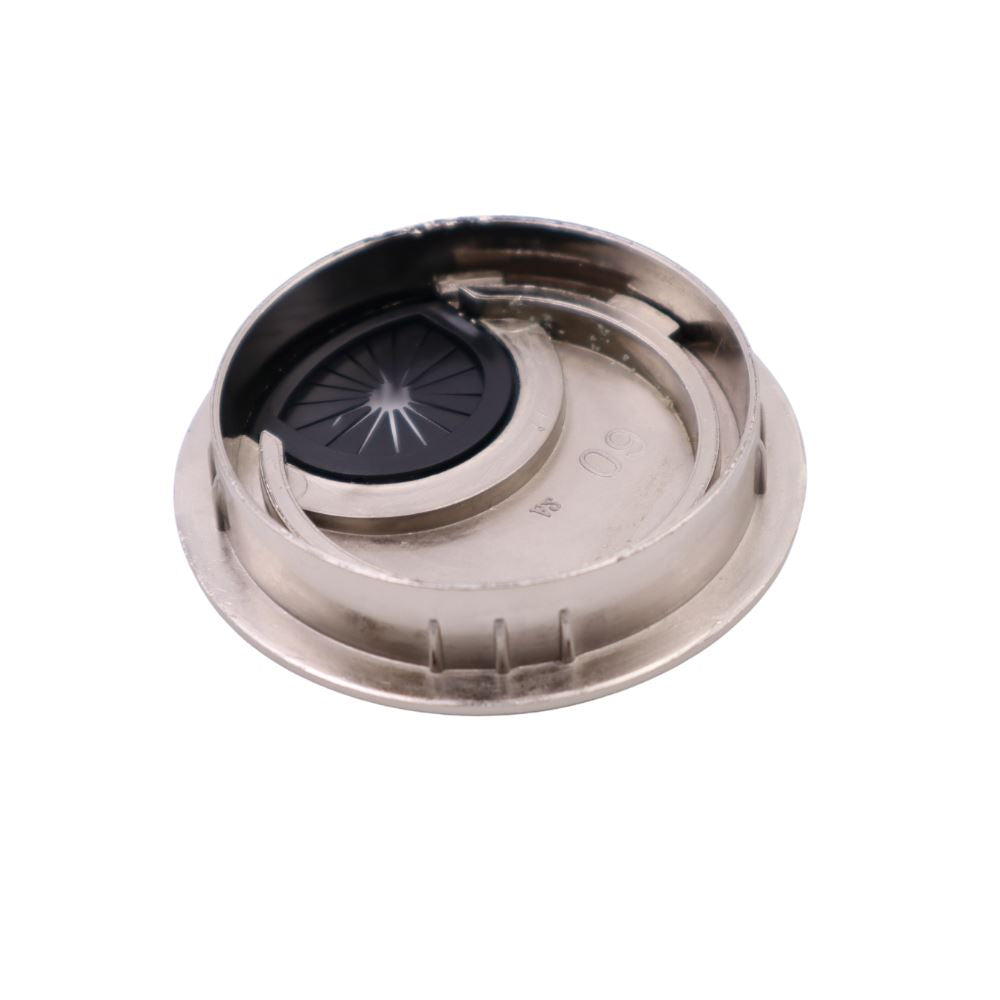 Metal Cable Grommet with rubber hole - Brushed Steel Ø60mm Furnica 