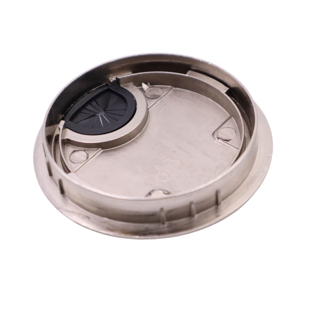 Metal Cable Grommet with rubber hole - Brushed Steel Ø80mm Furnica 