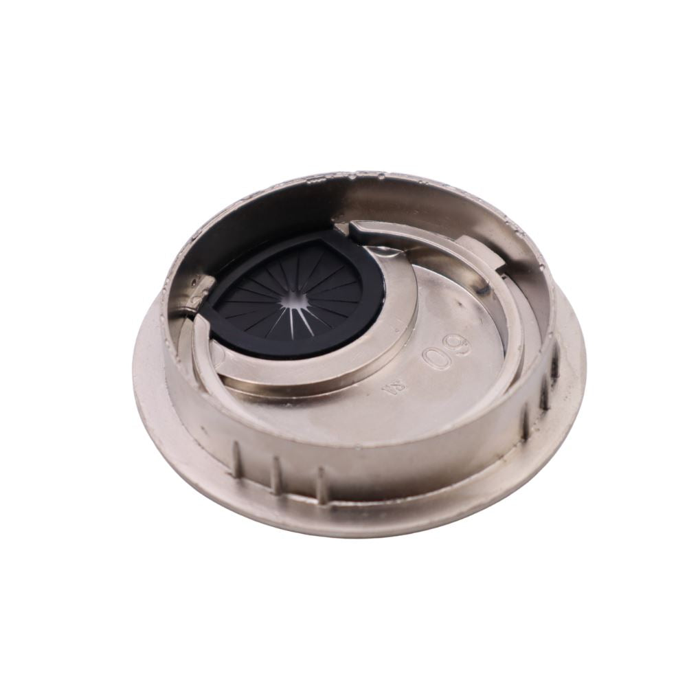 Metal Cable Grommet with rubber hole - Satin Ø60mm Furnica 