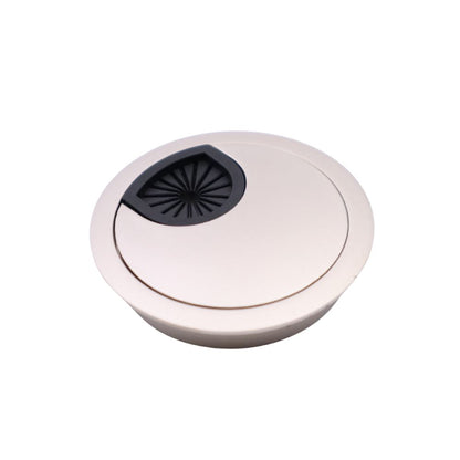 Metal Cable Grommet with rubber hole - Satin Ø60mm Furnica 