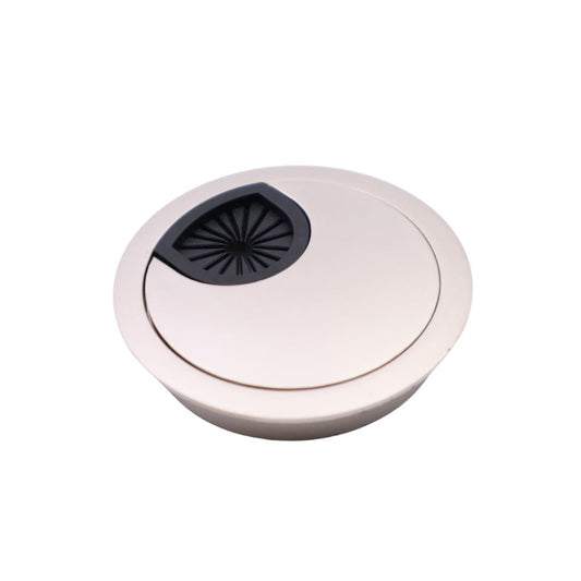 Metal Cable Grommet with rubber hole - Satin Ø60mm Furnica 