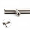 T-Bar Furniture Pull Handle 128mm (200mm total length) ﻿Brushed Steel/Nickel