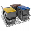 Pull-Out Kitchen Waste Bin Soft-Close 3 x 10L - 600mm Cabinet