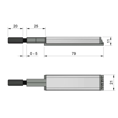 Push to Open latch - Springless Hinges - with magnetic tip Zinc/Grey Furnica 