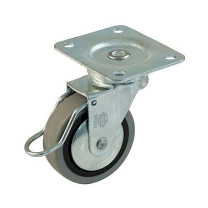 Rubber castor wheel with brake Ø40mm Furniture wheels AMIG 