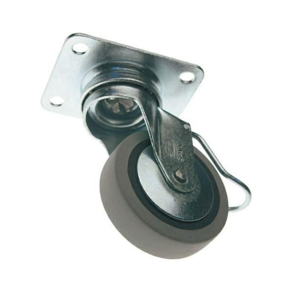 Rubber castor wheel with brake Ø40mm Furniture wheels AMIG 