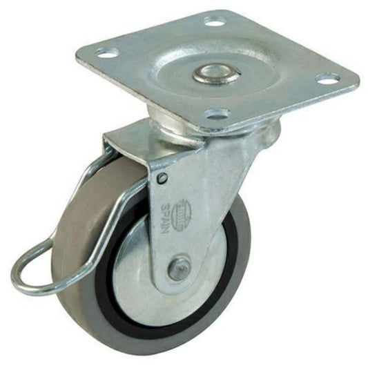 Rubber castor wheel with brake Ø60mm Furniture wheels AMIG 