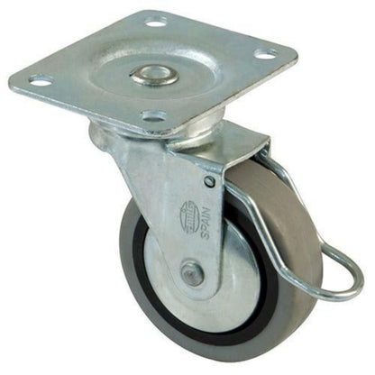 Rubber castor wheel with brake Ø60mm Furniture wheels AMIG 
