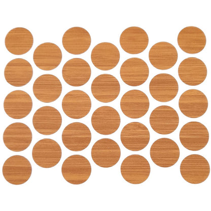 Screw cover caps Self-Adhesive - Bamboo 18mm Furnica 