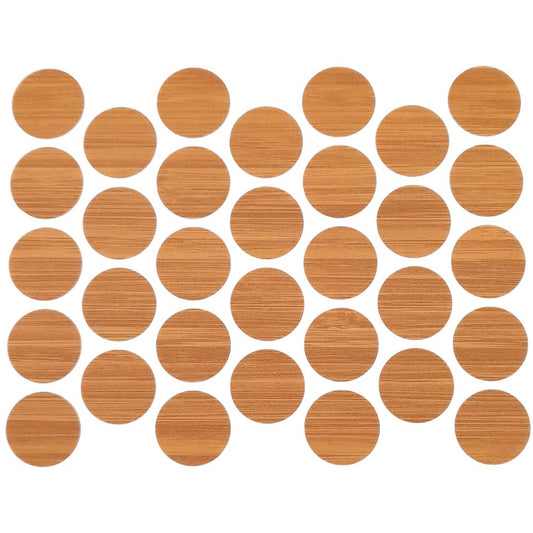 Screw cover caps Self-Adhesive - Bamboo 18mm Furnica 