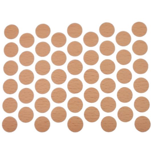 Screw cover caps Self-Adhesive - Beech 14mm Furnica 
