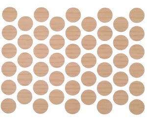 Screw Cover Caps Self-Adhesive - Corrugated Oak 14mm