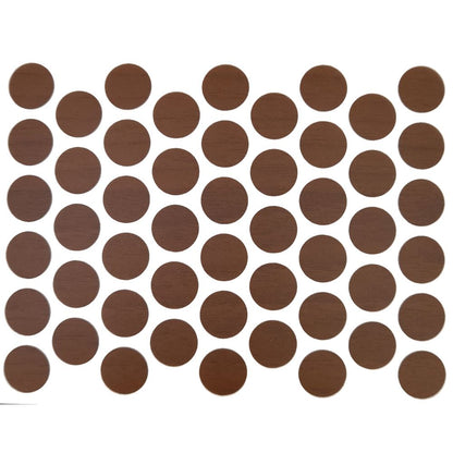 Screw cover caps Self-Adhesive - Dark Walnut 14mm Furnica 