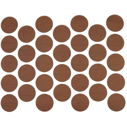 Screw cover caps Self-Adhesive - Dark Walnut 18mm Furnica 