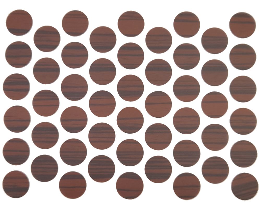 Screw cover caps Self-Adhesive - Ebony 14mm Furnica 