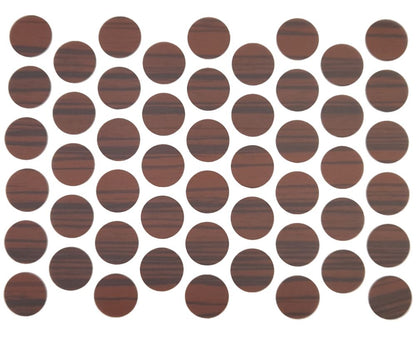 Screw cover caps Self-Adhesive - Ebony 14mm Furnica 