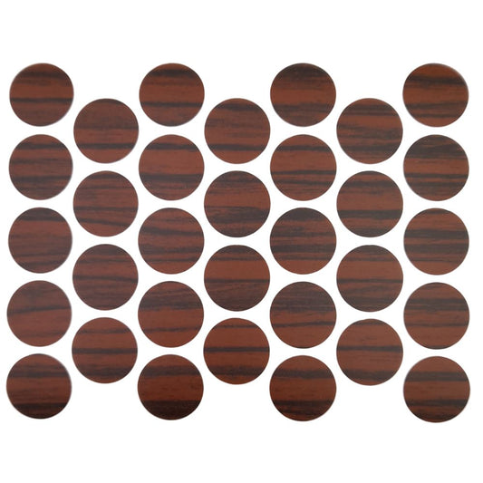Screw cover caps Self-Adhesive - Ebony 18mm Furnica 