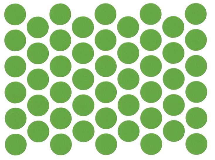 Screw cover caps Self-Adhesive - Green 14mm NTP 