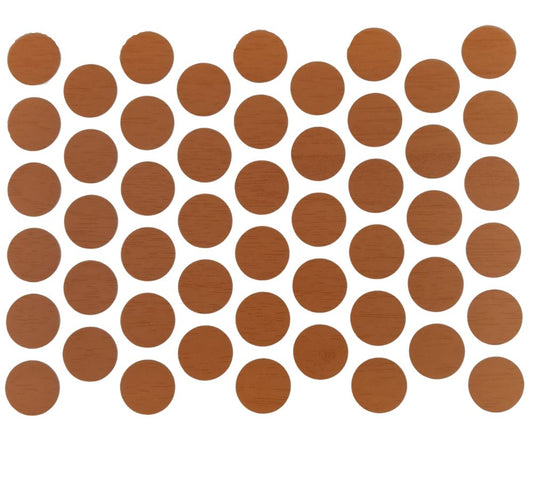Screw cover caps Self-Adhesive - Italian Walnut 14mm Furnica 