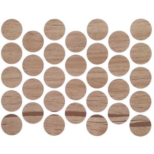 Screw cover caps Self-Adhesive - Light Antique 18mm Furnica 