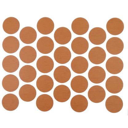 Screw cover caps Self-Adhesive - Light Walnut 18mm Furnica 