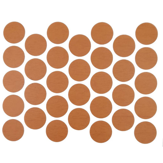Screw cover caps Self-Adhesive - Light Walnut 18mm Furnica 