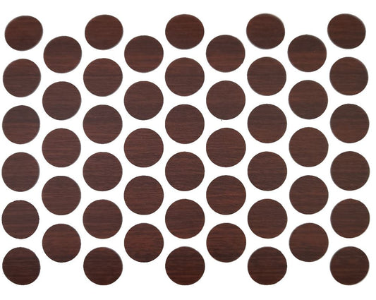 Screw cover caps Self-Adhesive - Mahogany 14mm Furnica 