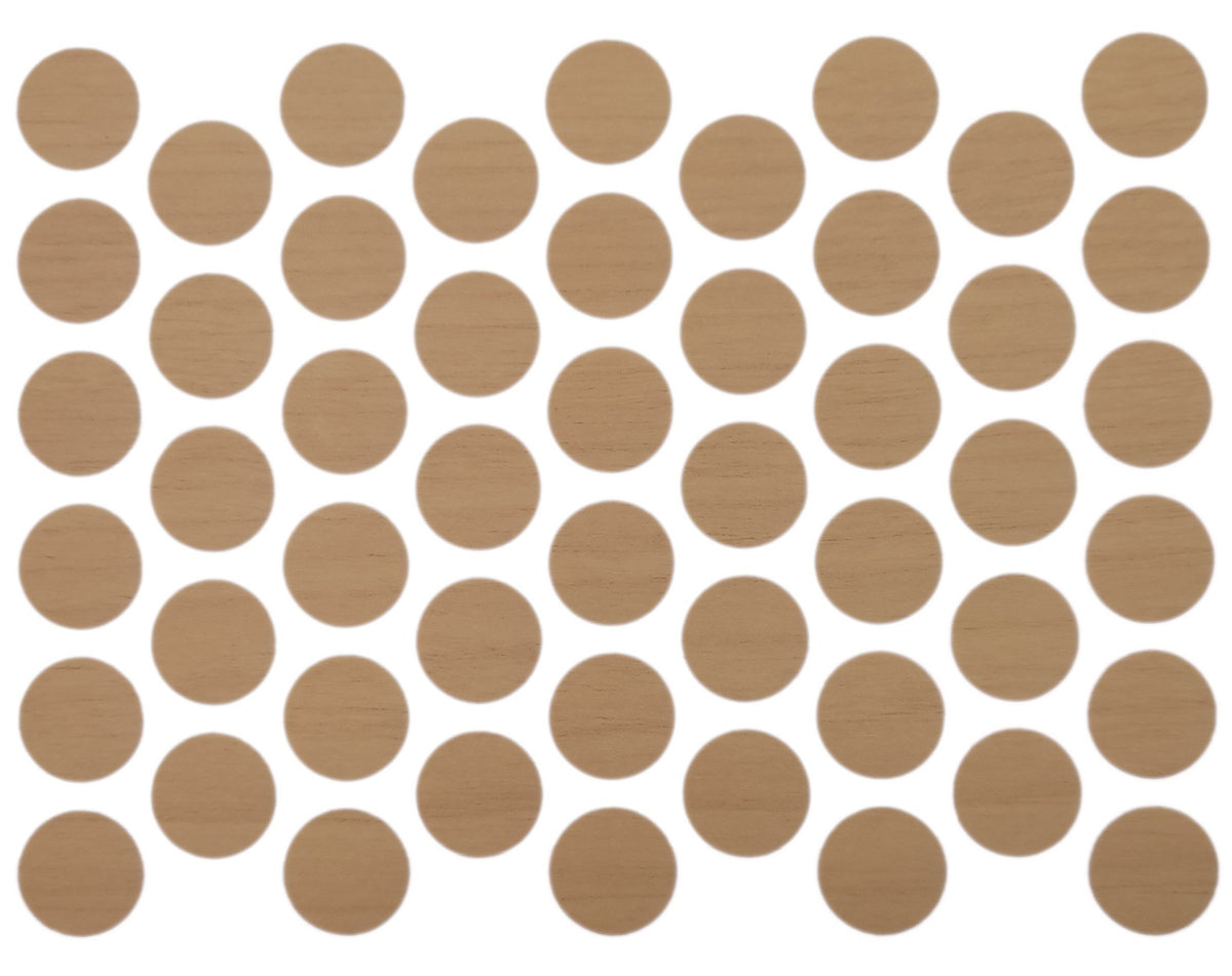 Screw cover caps Self-Adhesive - Maple 14mm Furnica 